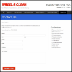 Screen shot of the Wheel-e-clean (Gb) Ltd website.