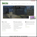 Screen shot of the Roberts Tours Ltd website.
