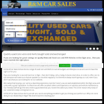 Screen shot of the R & M Cars Ltd website.