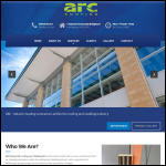 Screen shot of the Arc Industrial Roofing & Cladding Ltd website.