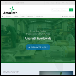 Screen shot of the Amarinth Ltd website.