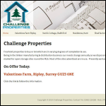 Screen shot of the Challenge Properties website.