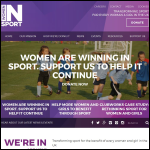 Screen shot of the Women in Sport website.