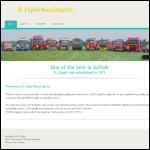 Screen shot of the D.J. Spall (Recycling) Ltd website.