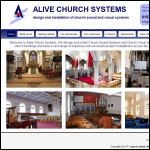 Screen shot of the Alive Church Systems Ltd website.