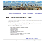 Screen shot of the A.M.R. Computer Consultants Ltd website.