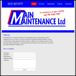 Screen shot of the Main Maintenance Ltd website.