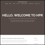 Screen shot of the Hpr Consulting Ltd website.