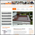 Screen shot of the Alpine Roofing Ltd website.