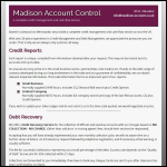 Screen shot of the Madison Account Control Ltd website.