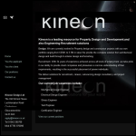 Screen shot of the Kineon Design Ltd website.