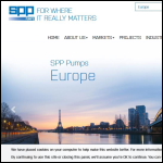 Screen shot of the SPP Pumps Ltd website.