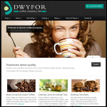 Screen shot of the Dwyfor Coffee Company Ltd website.