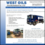 Screen shot of the West Oils Ltd website.