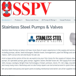 Screen shot of the Stainless Steel Pumps & Valves Ltd website.
