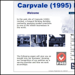 Screen shot of the Carpvale (1995) Ltd website.