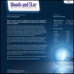 Screen shot of the Woods & Star Electrical Wholesalers Ltd website.