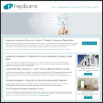 Screen shot of the Hepburns Insurance Services Ltd website.