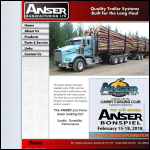 Screen shot of the Anser Ltd website.