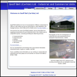 Screen shot of the Geoff Bell (Carlisle) Ltd website.
