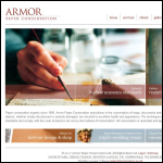 Screen shot of the Armor Paper Conservation Ltd website.