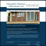 Screen shot of the Shropshire Stainless Fabrications Ltd website.