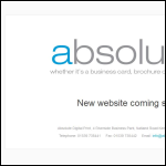 Screen shot of the Absolute Print Ltd website.