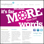 Screen shot of the Brightspark Communications Ltd website.
