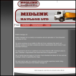 Screen shot of the Midlink Haulage Ltd website.