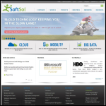 Screen shot of the Softsol Ltd website.