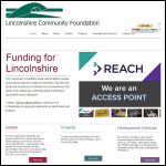 Screen shot of the The Lincolnshire Foundation website.