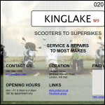 Screen shot of the Kinglake Motor Cycles Ltd website.