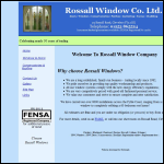 Screen shot of the Rossall Window Company Ltd website.