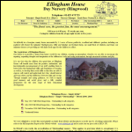 Screen shot of the Ellingham House Day Nursery Ltd website.