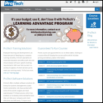 Screen shot of the Protech Training Ltd website.