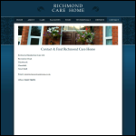 Screen shot of the Richmond Residential Care Ltd website.