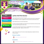 Screen shot of the Lytham Hall Park Nursery School Ltd website.