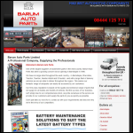 Screen shot of the Barum Auto Parts Ltd website.