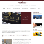 Screen shot of the Alex Jones Funeral Directors Ltd website.