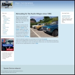 Screen shot of the Allegro Club International website.