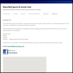 Screen shot of the Moorfield Sports & Social Club website.