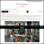 Screen shot of the Devco Fireworks Ltd website.