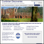 Screen shot of the Cumbrian Discoveries Ltd website.