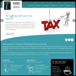 Screen shot of the Tussies Ltd website.