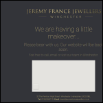 Screen shot of the Jeremy France Jewellers Ltd website.