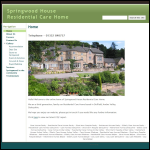 Screen shot of the Springwood Residential Home Ltd website.
