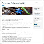 Screen shot of the Park Lane Technologies Ltd website.