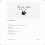 Screen shot of the Opensolve Ltd website.
