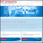 Screen shot of the Gp Shipping Ltd website.