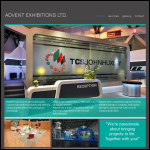 Screen shot of the Advent Exhibitions Ltd website.